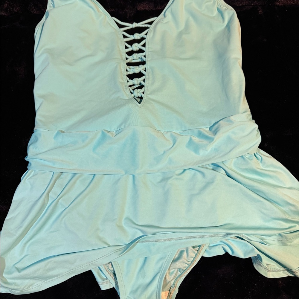 Turquoise ROD BLUE BEATTIE SWIMSUIT 16w - Picture 2 of 2